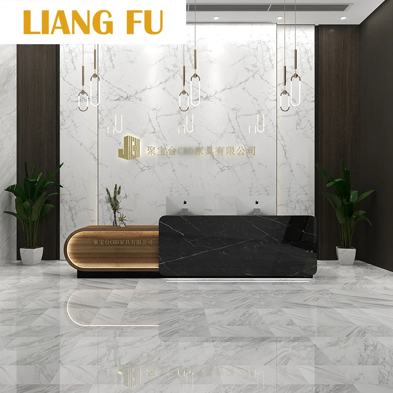 Hot Selling Design LED Salon Front Reception Counter White Consulting Desk Counter Hotel Reception White Salon Reception Desk