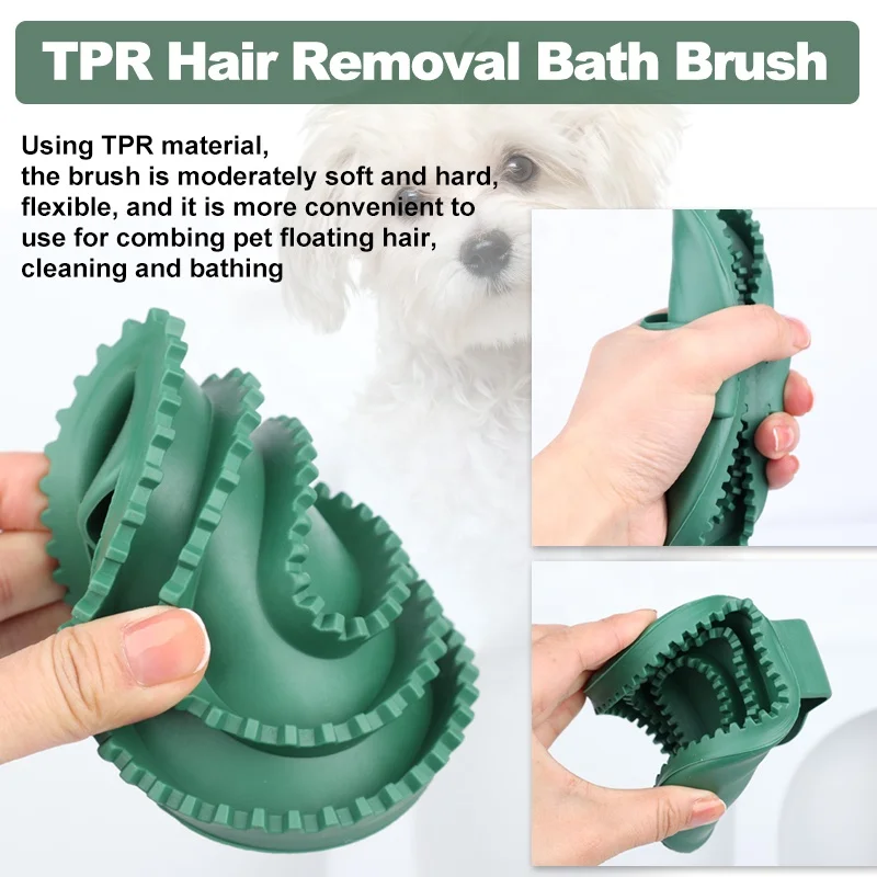 Factory Wholesale Custom Logo Rubber Horse Grooming Brush