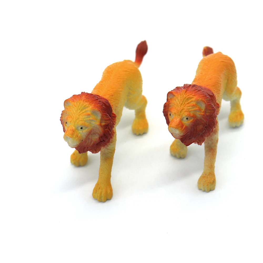 Customized Wildlife Lion PVC Statue Home Decoration Animal Ornament