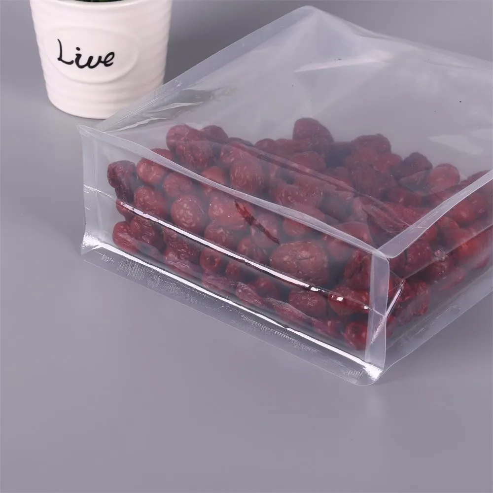 custom dried fruit self-supporting Ziplock bag high quality transparent food packaging Sealing medicine plastic bag