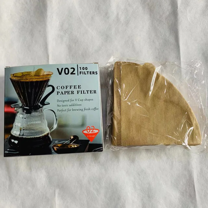 60 Coffee Filter Paper 100pcs Raw Wood Pulp Filter Cup Filters Paper