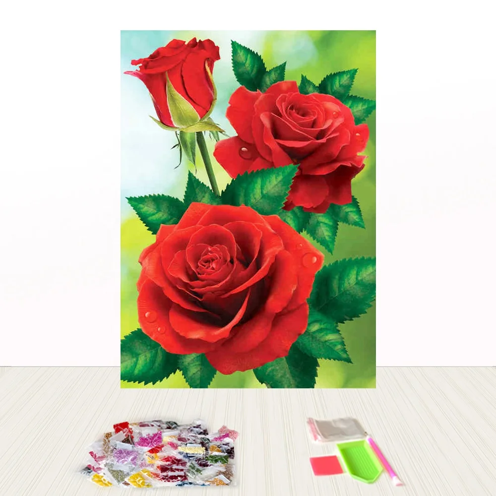 Fournisseur лучшая фантазия 5D Rosen 40x30 полная Алмазная картина Картина и бриллианты