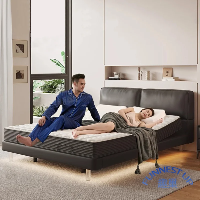 European smart electric bed and mattress set Modern adjustable beds furniture factory supply customized smart bed