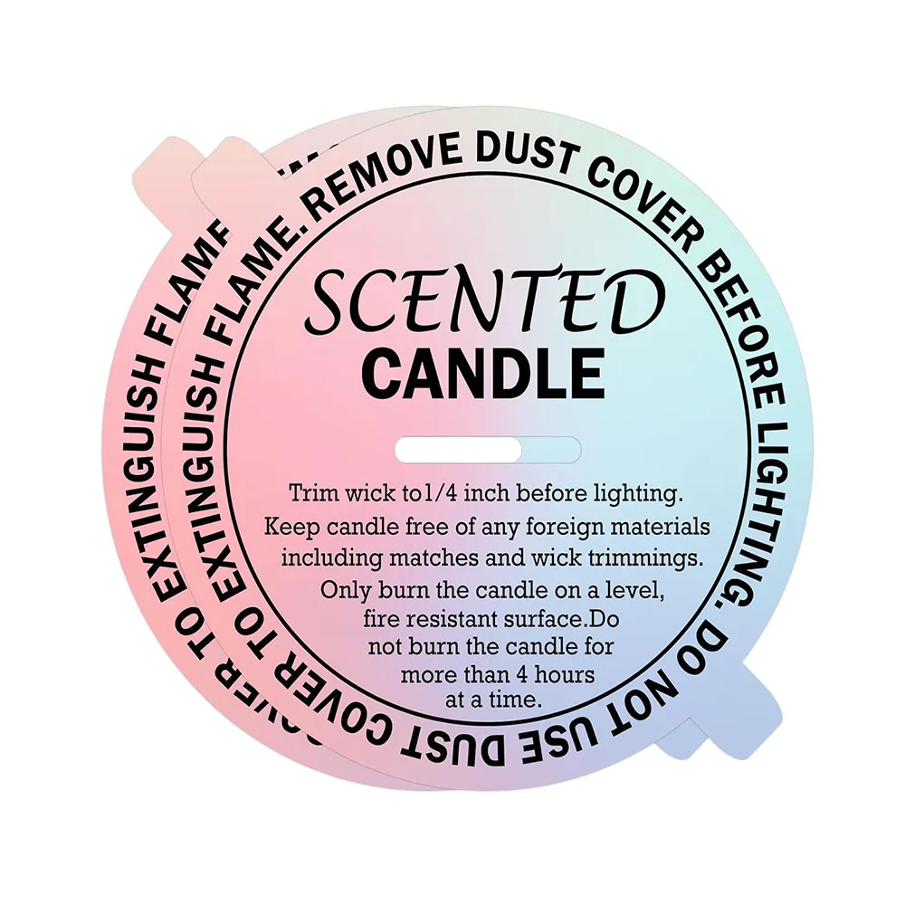 Candle Dust Covers Disposable Paper Scented Candle Dust Protectors Topper Decoration Lids Pull Tab Lids for Craft