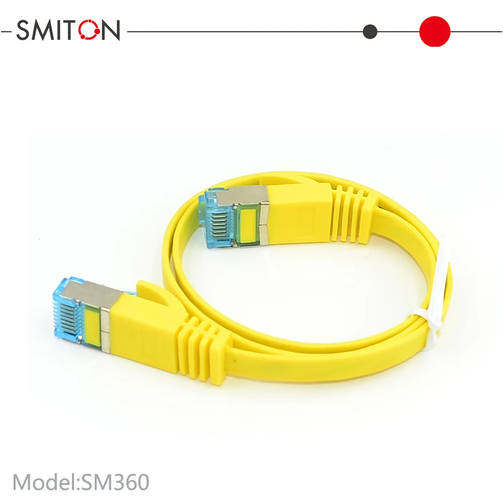 Cat6 FTP RJ45 Flat 4 Pairs 24/26AWG BC/CCA Patch Cord Ethernet Jumper Cable for Network High Quality