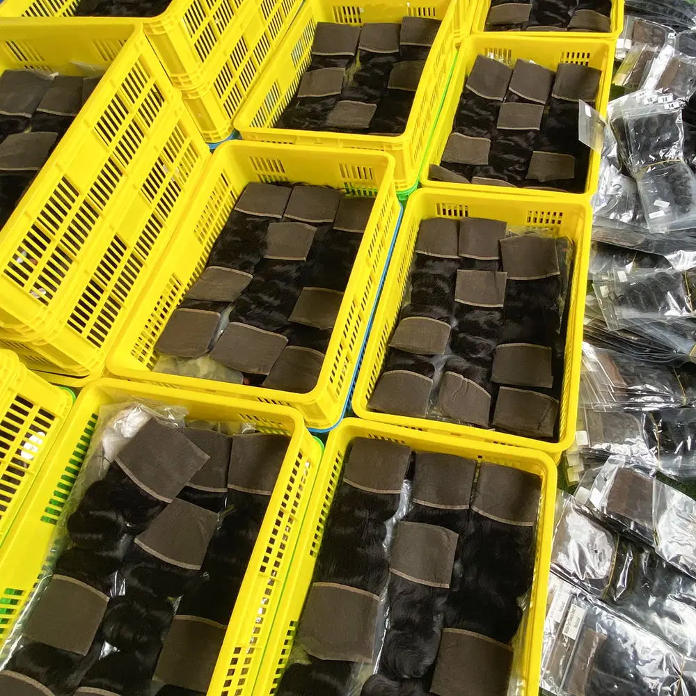 Wholesale HD Transparent 13x4 13x6 hd lace frontal, HD 360 lace frontal closure,bundles with cuticle aligned hd lace frontal