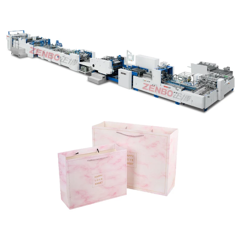 luxury shopper manual sheet feeder paper bag machine ZB1200CT-430S