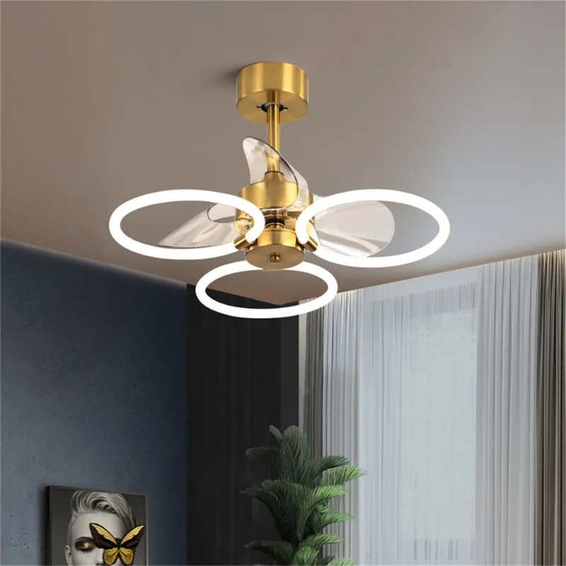 Скандинавский потолочный вентилятор с дистанционным управлением и светодиодным современным креативным освещением для украшения дома