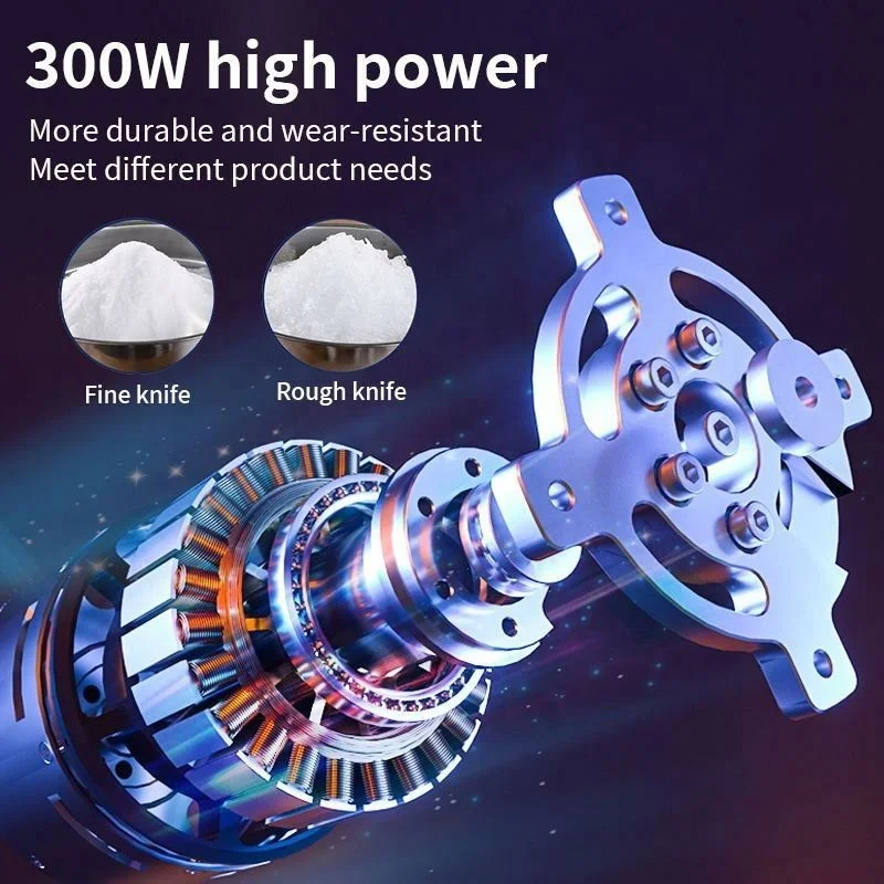 Factory Wholesale Large Capacity 300W Semi-automatic Electric Ice Crusher Machine