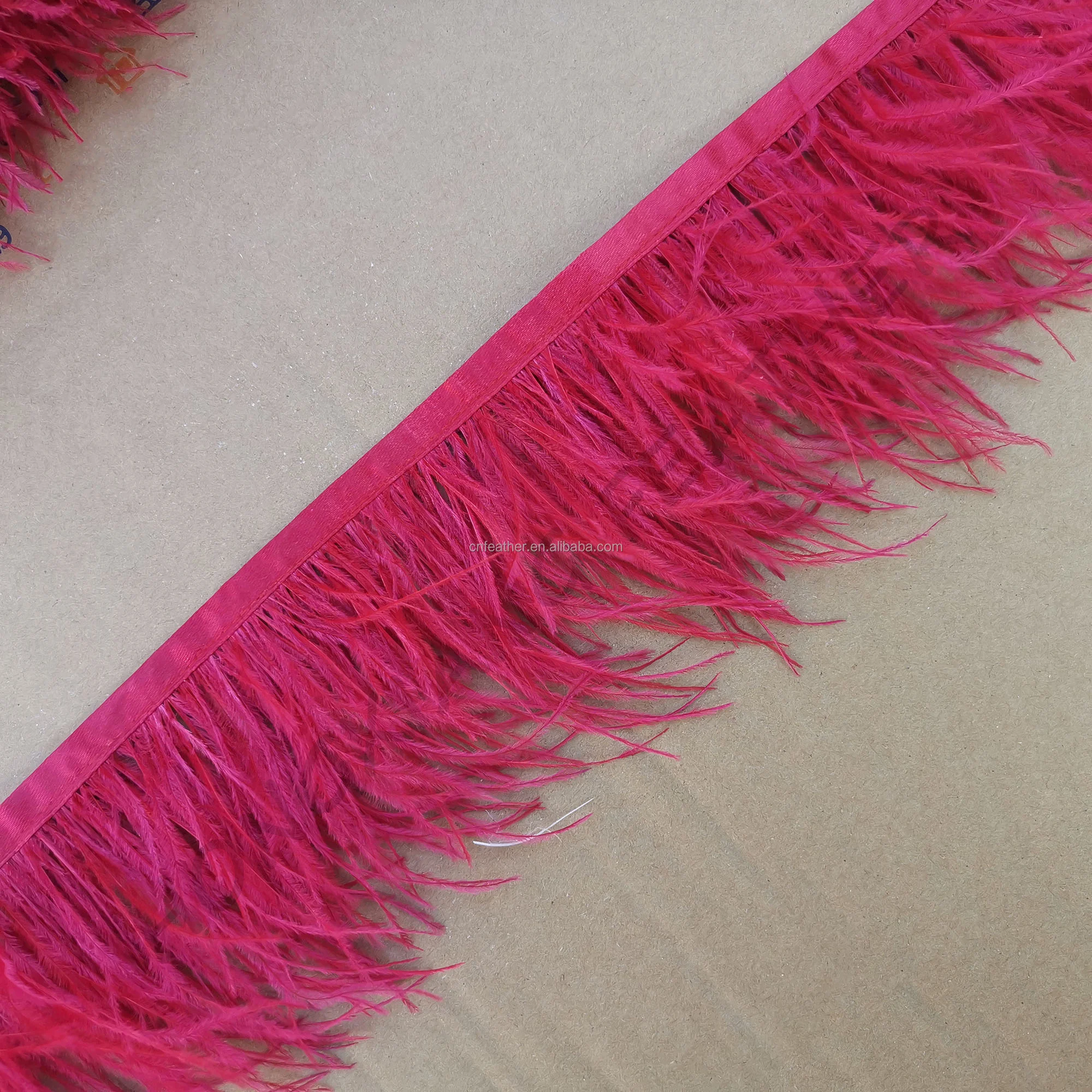 Cheap sale 8-10cm 1.5 ply Ostrich Feather pluma de avestruz Fringe Trim for Crafts skirt/costume accessories decoration