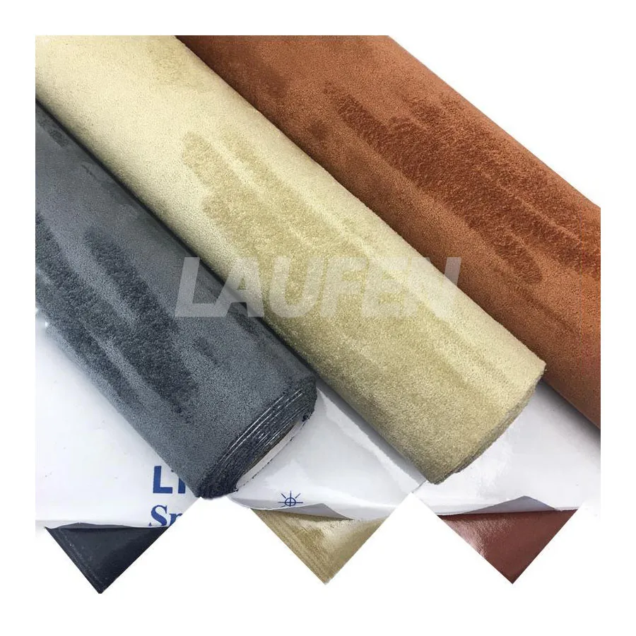Factory Directly Alcantara Viscosity Self Adhesive Auto Fabric film/ Interior auto Suede wrapping back with glue 1.49*15M/roll