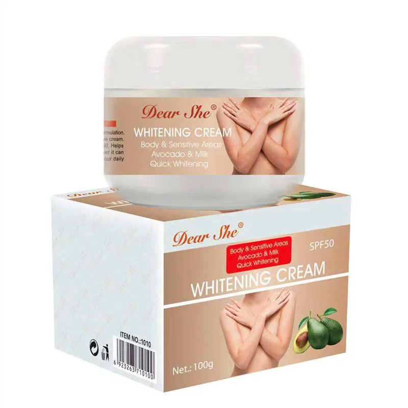 New Wholesale Hot Popular Product Avocado &Milk Body Whitening Cream For Body Skin Care Quick Whitening SPF50