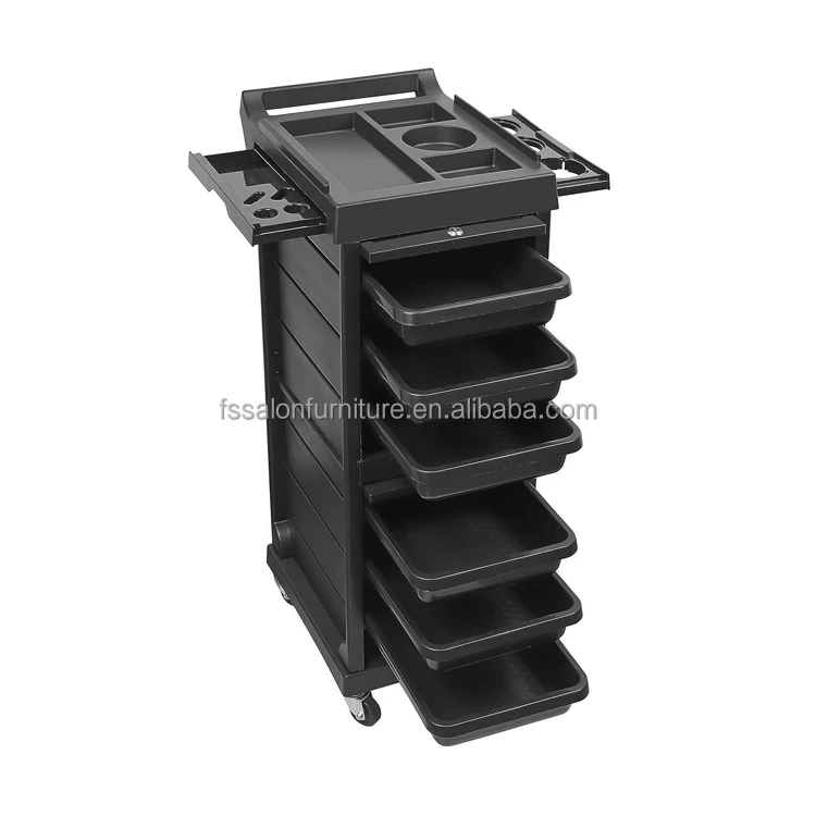 High Quality Barber Shop Equipment Cheap Plastic  Salon Trolley Cart with Wheels  for Sale