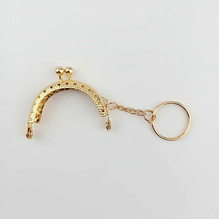 5cm Semicircle Small wholesale purse Clip metal frame handle with key ring