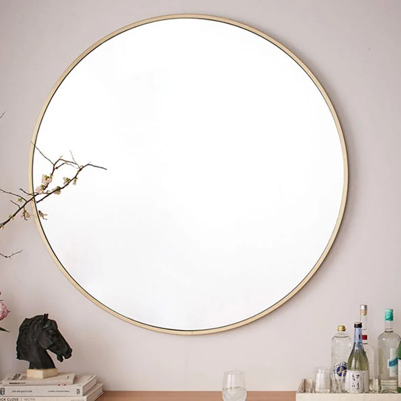 Wall 40cm 50cm 60cm Small Matte Frame Mirror Hallway Bedroom Decor Round wall Mirror for Living Room