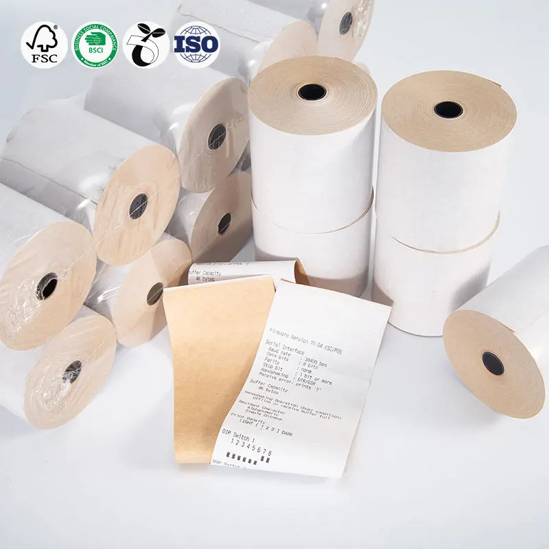 75mm*75mm 3 Ply Carbonless POS Paper Wholesale Customized NCR Receipt Paper Rolls