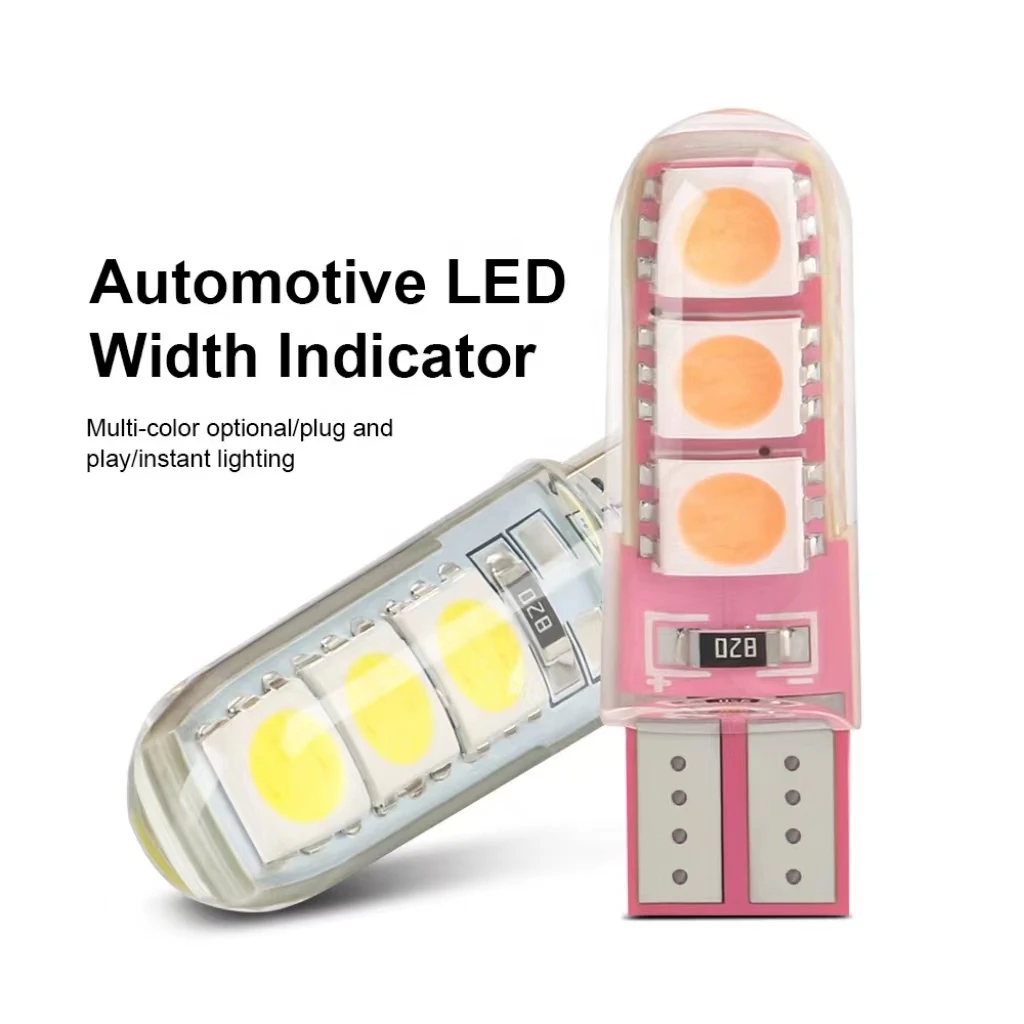Светодиодный силиконовый стробоскоп t10 6smd 5050 carcob аксессуары для автомобильного