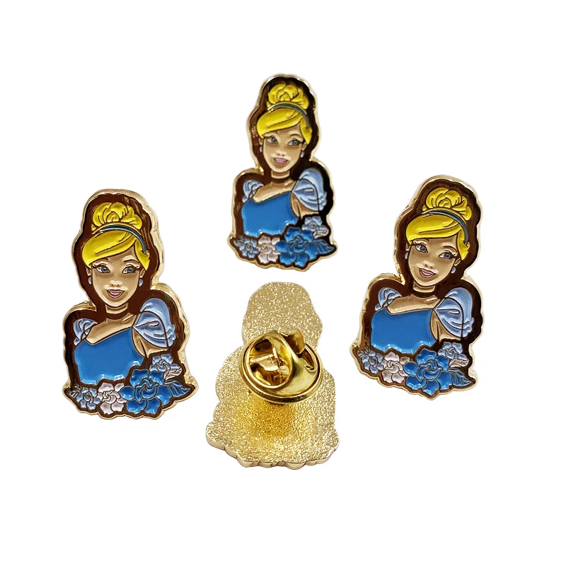 Brand New Custom Logo Name Blank Lapel Pin Brooch Magnetic 3D Round Tag Badge