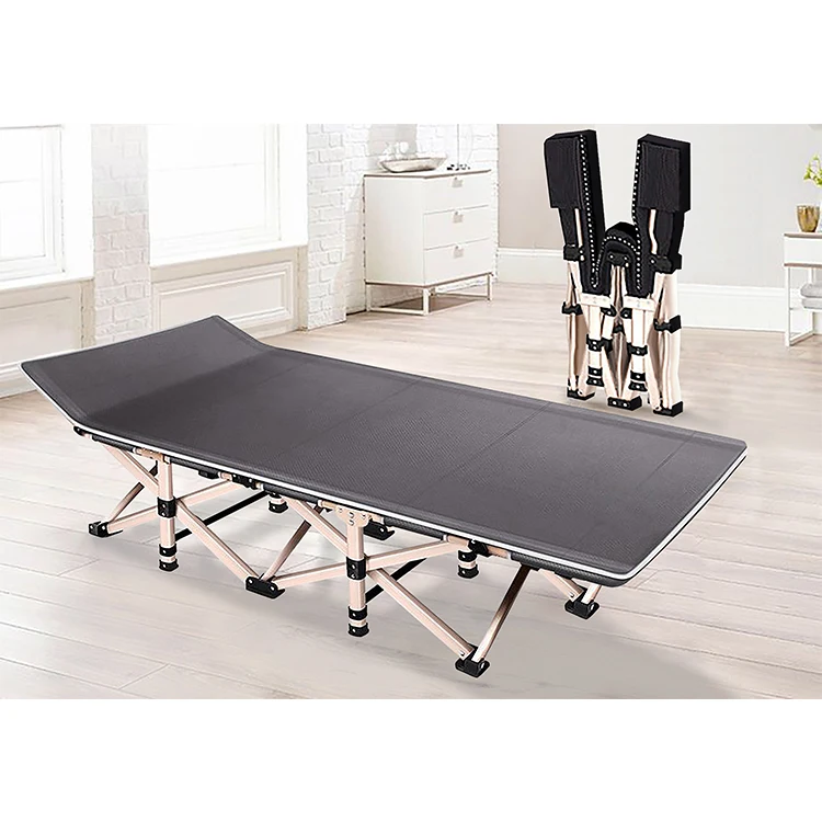 Уличная офисная домашняя портативная одноразмерная металлическая складная кровать с матрасом