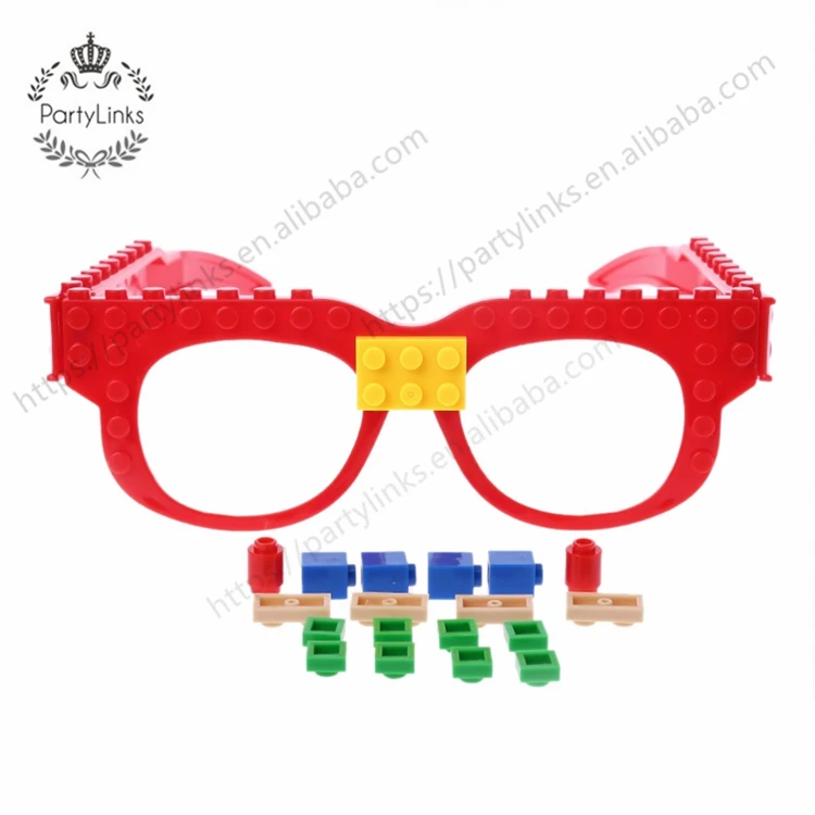 New Glasses Blocks Baseplate DIY Toy Glasses Frame Brick Compatible With Legoed Party Christmas Favors Carnival Decoration