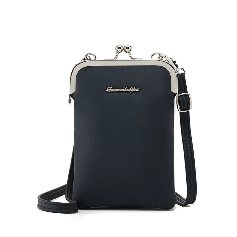 2021 high quality women mini shoulder bag  fashionable phone pouch with long straps