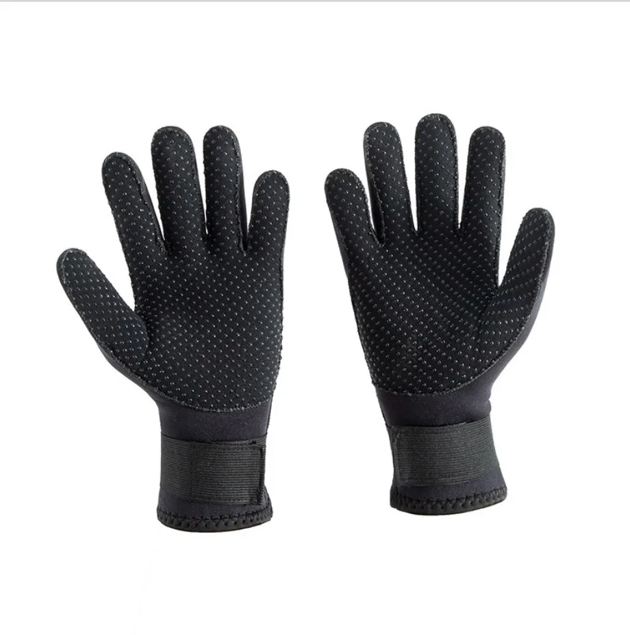 Diving gloves neoprene wetsuit five-finger gloves 3mm non-slip elastic thermal material suitable for snorkeling swimming surfing