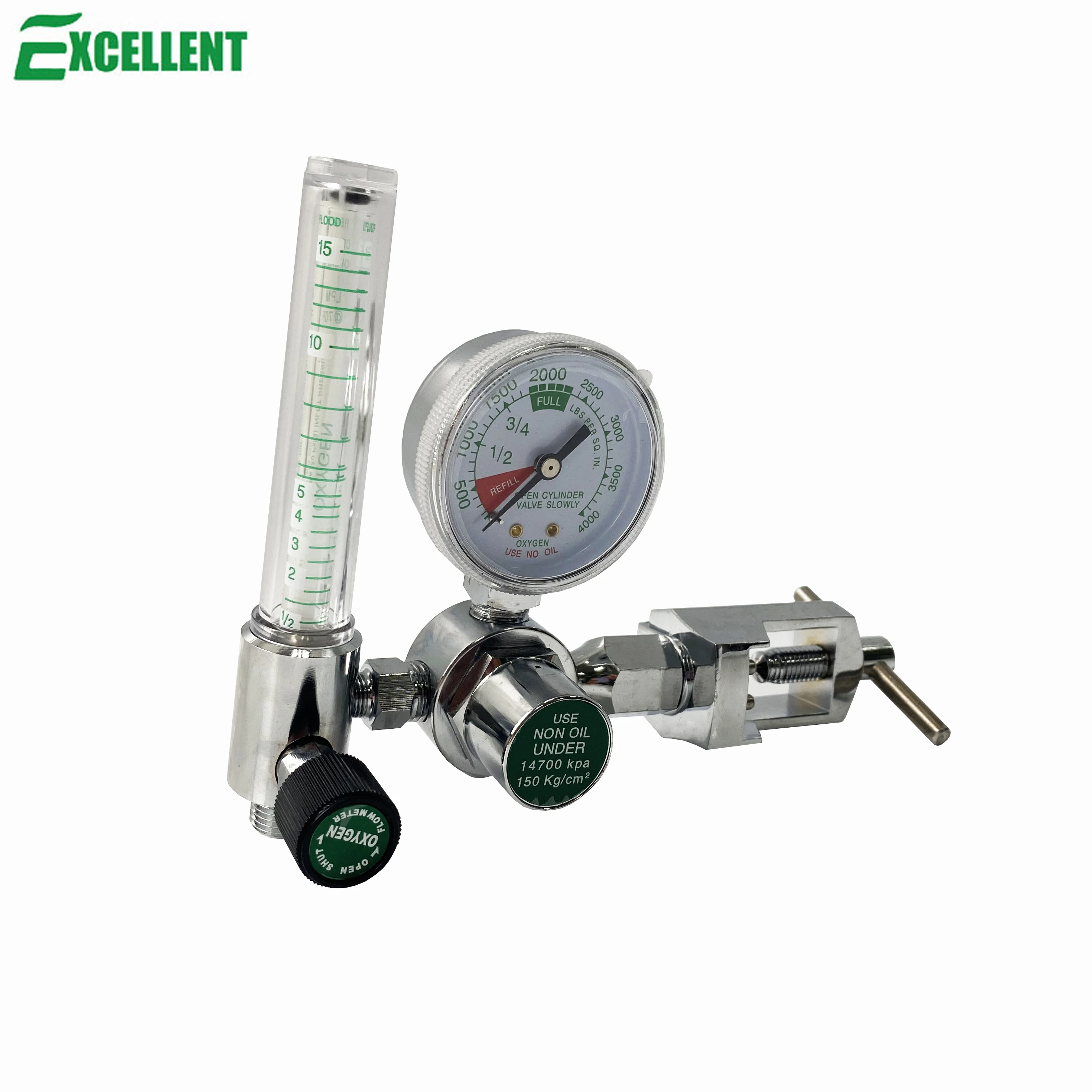High quality brass oxygen regulator with flowmeter for oxygen cylinder CGA870 2-15LPM