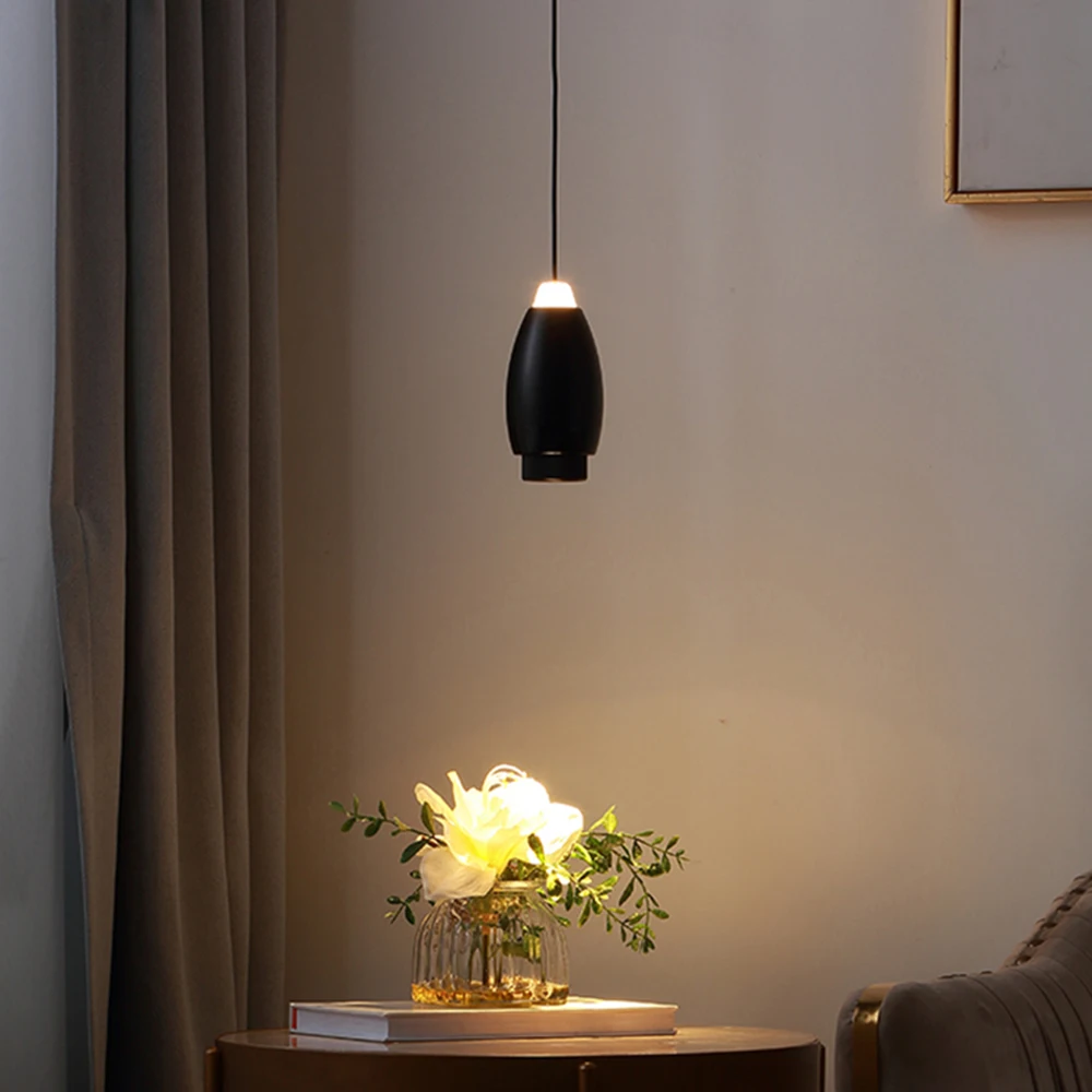 Modern Nordic Bullet Zoom Design Bedroom Creative Minimalist Bedside Restaurant Ceiling Light Bar Counter Small Pendant Light