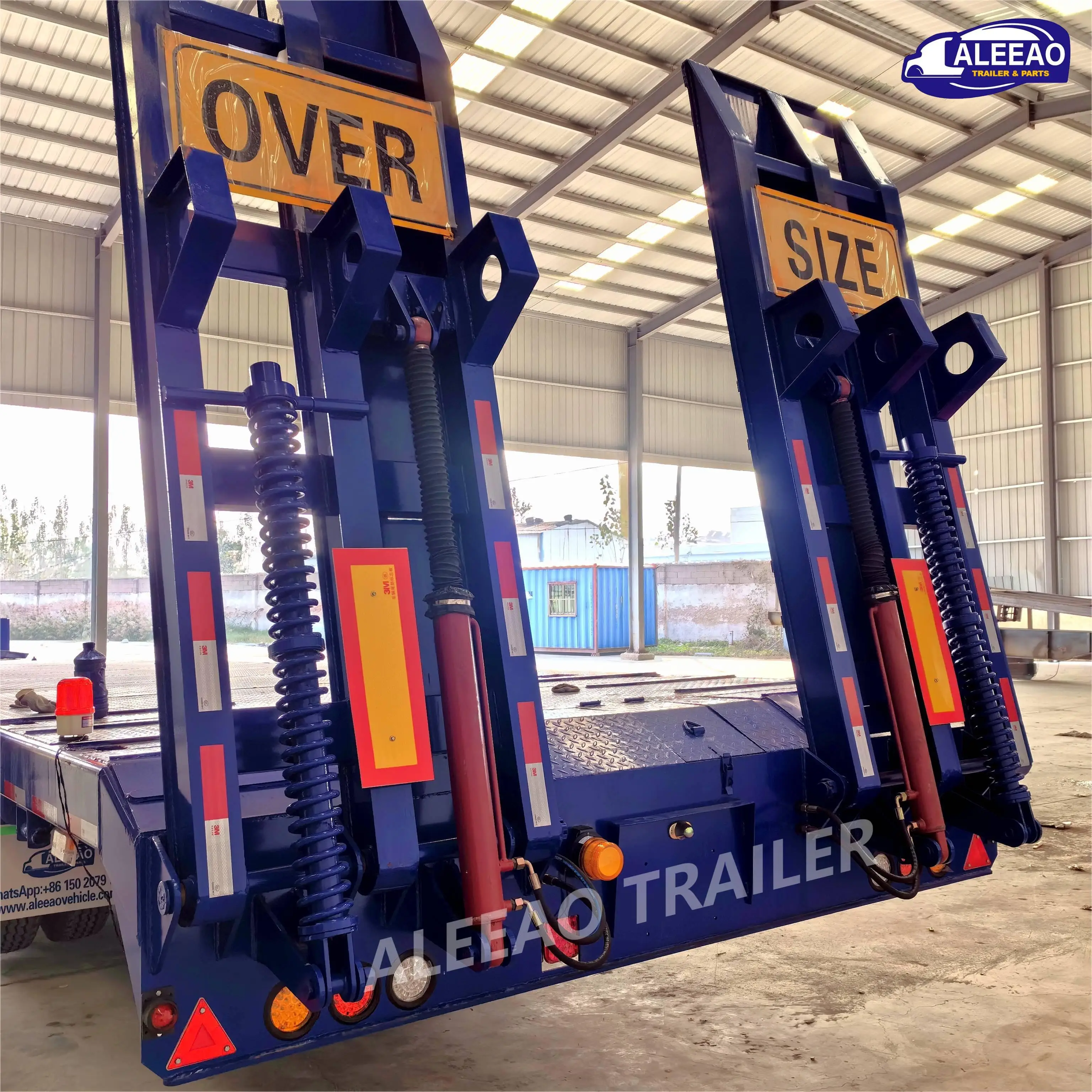 ALEEAO 6 Axle Lowbed Trailer 60 80 100 Ton Low Bed Lowboy Truck Semi Trailer for Kenya