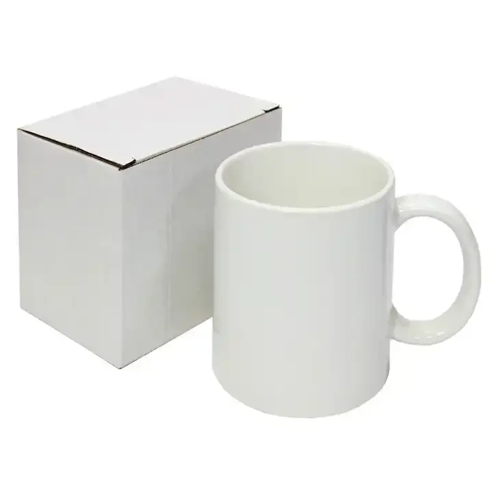 accept custom logo sublimation glaze with handle blank white stock 17 oz ceramic white mug india ceramic mug cup bag porcelain