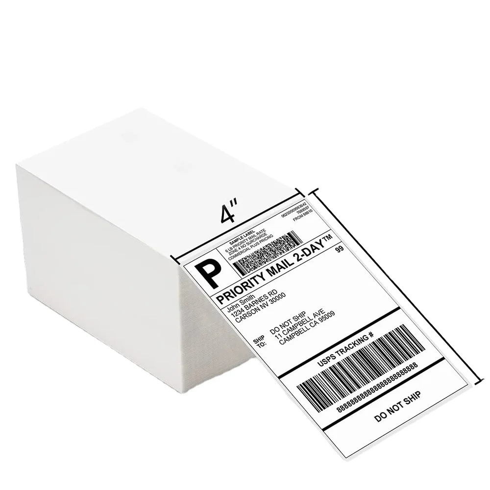Thermal Label Paper Adhesive Stickers For Thermal Shipping Labels DHL UPS Express Barcode Label