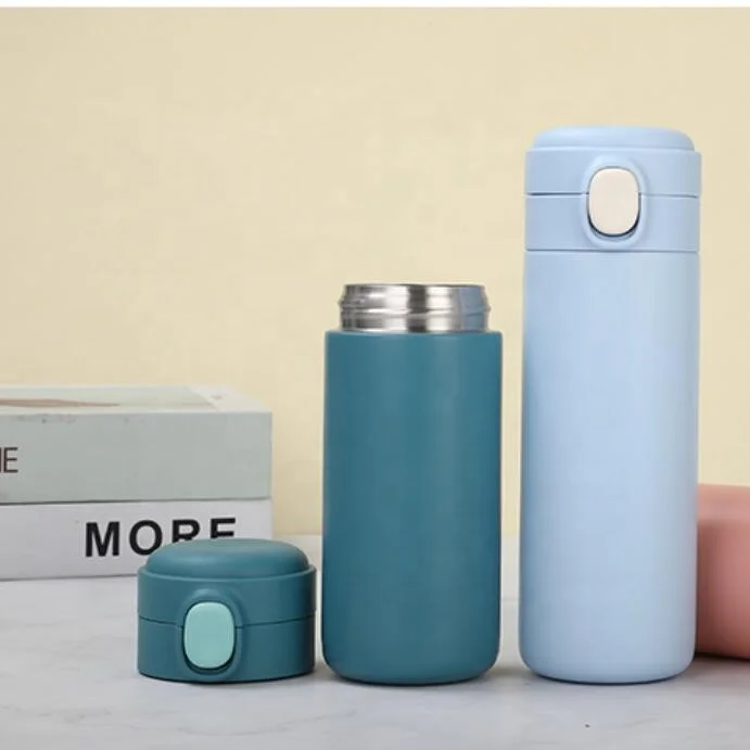 2022 Double Wall Vacuum Bounce Flask  Straight Cup Car Thermos customized Stainless Steel Sport Bottle  LOGO Mug