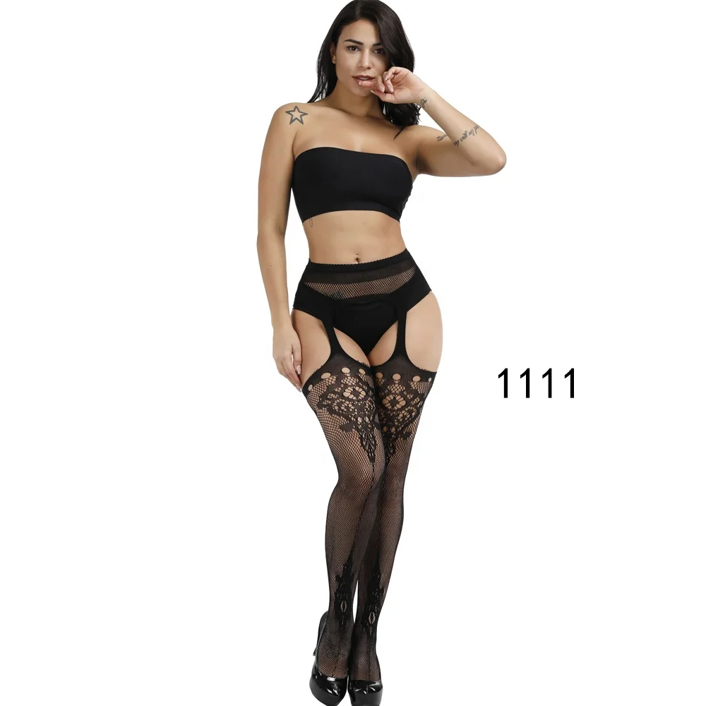 Womens Lingerie Body Garter Belt Thigh High Sheer Nylon Stockings Suspenders Sexy Pantyhose/tights