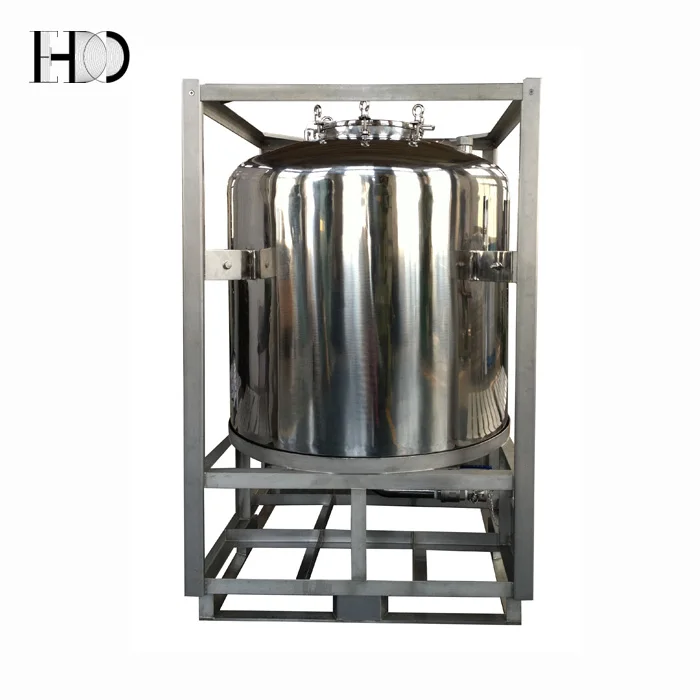 Chemical used 1000L stainless steel round IBCs