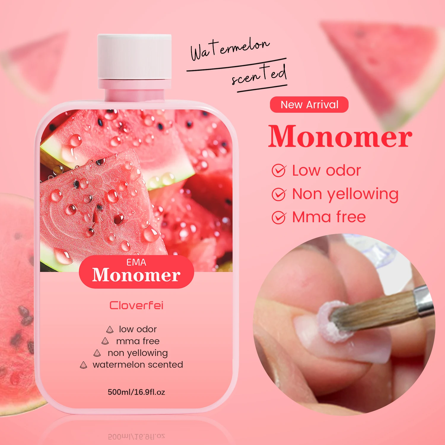 2024 New Arrival Private Label Extension Watermelon Flavored Monomer Acrylic Nail Liquid