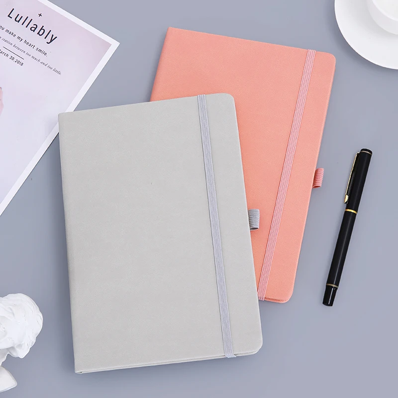 A4 Size 300 Pages Vintage Journal Portable Pu Leather Notebook Cute Diary With Elastic Band And Pen Holder