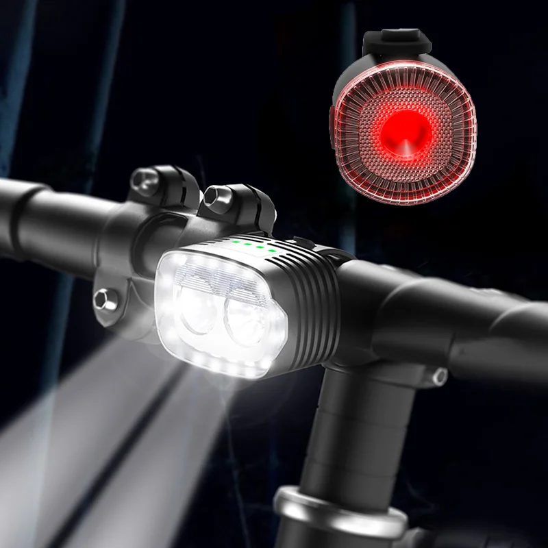 Super Bright High Lumens 20LEDS Bike Accessories light Head Tail Rear Safety Warning Front LED Bicycle Light Sets