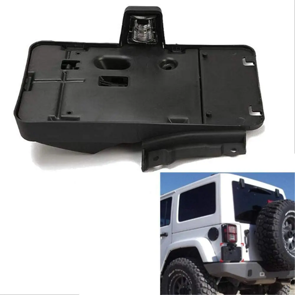 NEW WIND Rear License Plate Holder Frames Bracket Black Mounting Bracket for Wrangler JK 2007-2017