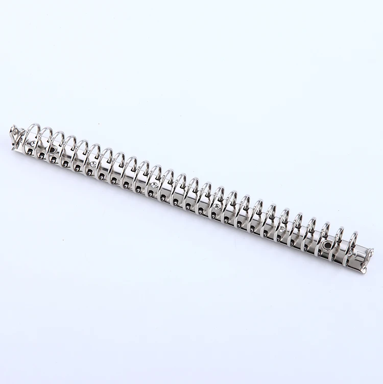 Spot sale factory 26 ring binder mechanism hollow binder clip metal