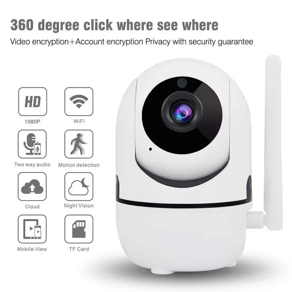 
Smart Home Security Surveillance 1080P Cloud IP Camera Auto Tracking Network WiFi Camera Wireless CCTV YCC365 PLUS 