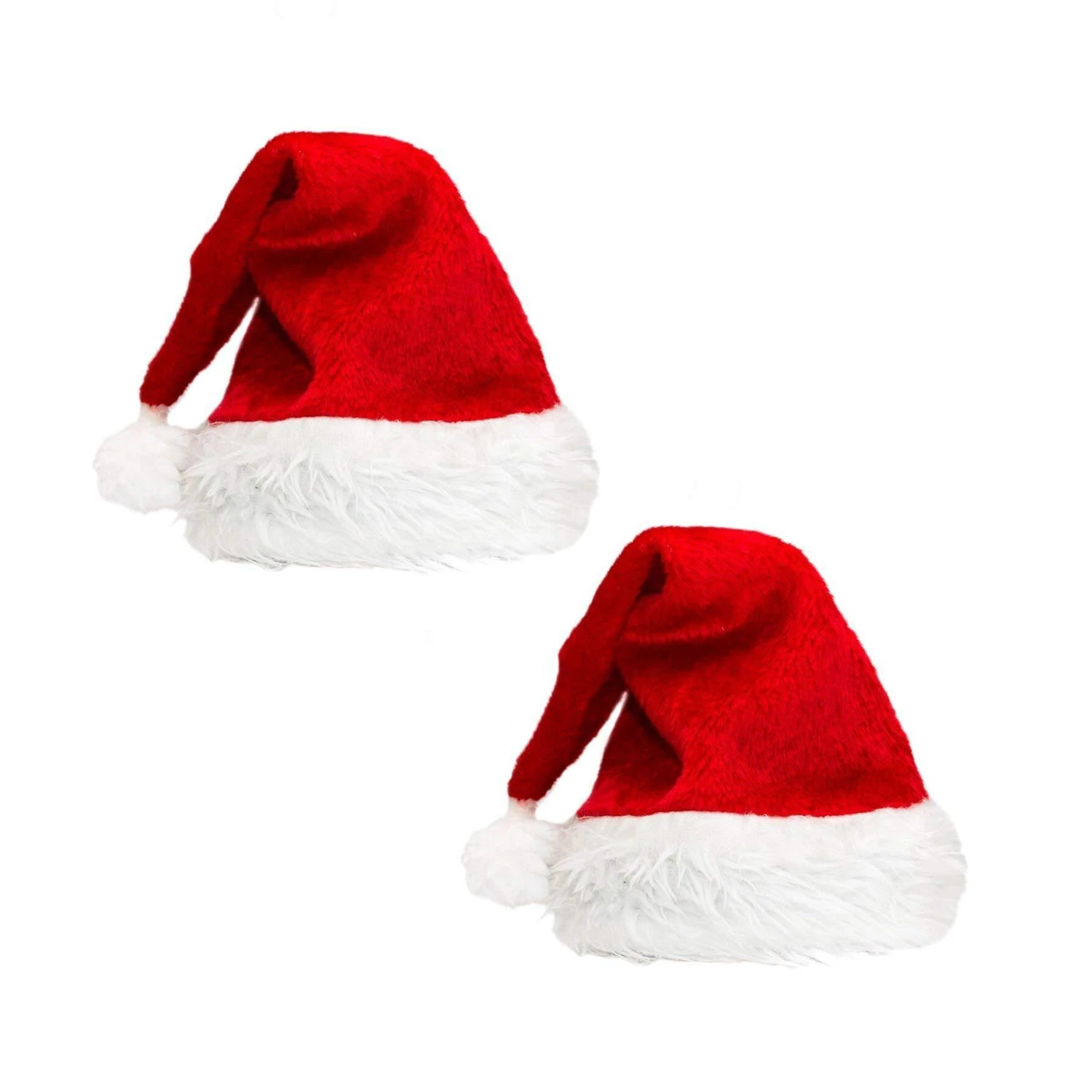 Custom HUIJIA Warmmable Santa Claus Red Hat Christmas Decoration Christmas Hats