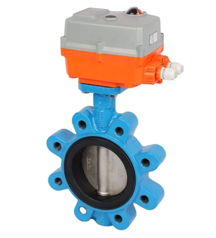 TOYI Hot Sale AC220V DC24V Wafer Lug Motorized Electric Water Butterfly Valves Cast Iron Valve Actuators