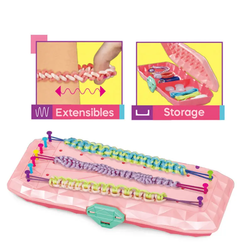 Girls DIY Bracelet Maker Toys with Beads Educational Plastic Loom for Crafts Jewelry Featuring DIY Bead for Creative Fun