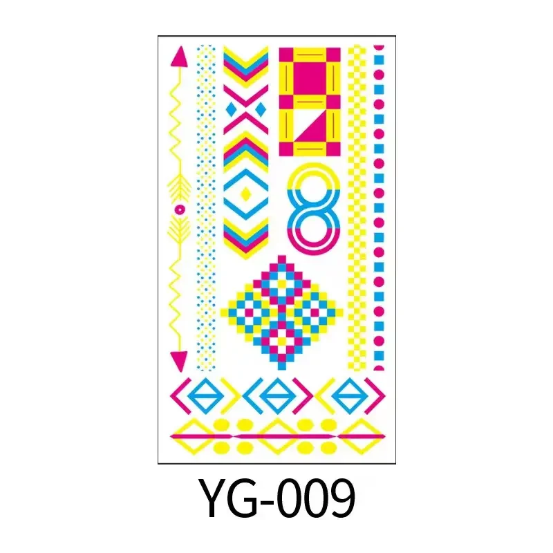Water Transfer Glow Luminous Fluorescent Naughty Girl Body Temporal Temporary UV Sexy Neon Tattoo Stickers