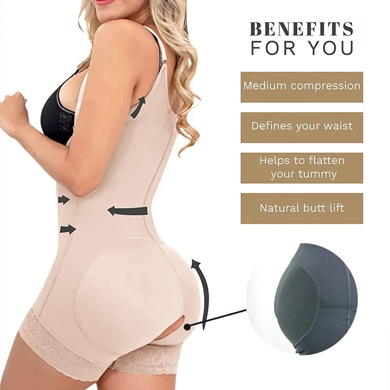 Private Label Women Shapers Fajas Sol Leon Postpartum Girdle Open Bust Butt Lifter Body Shaper Colombian Post Surgery Girdles