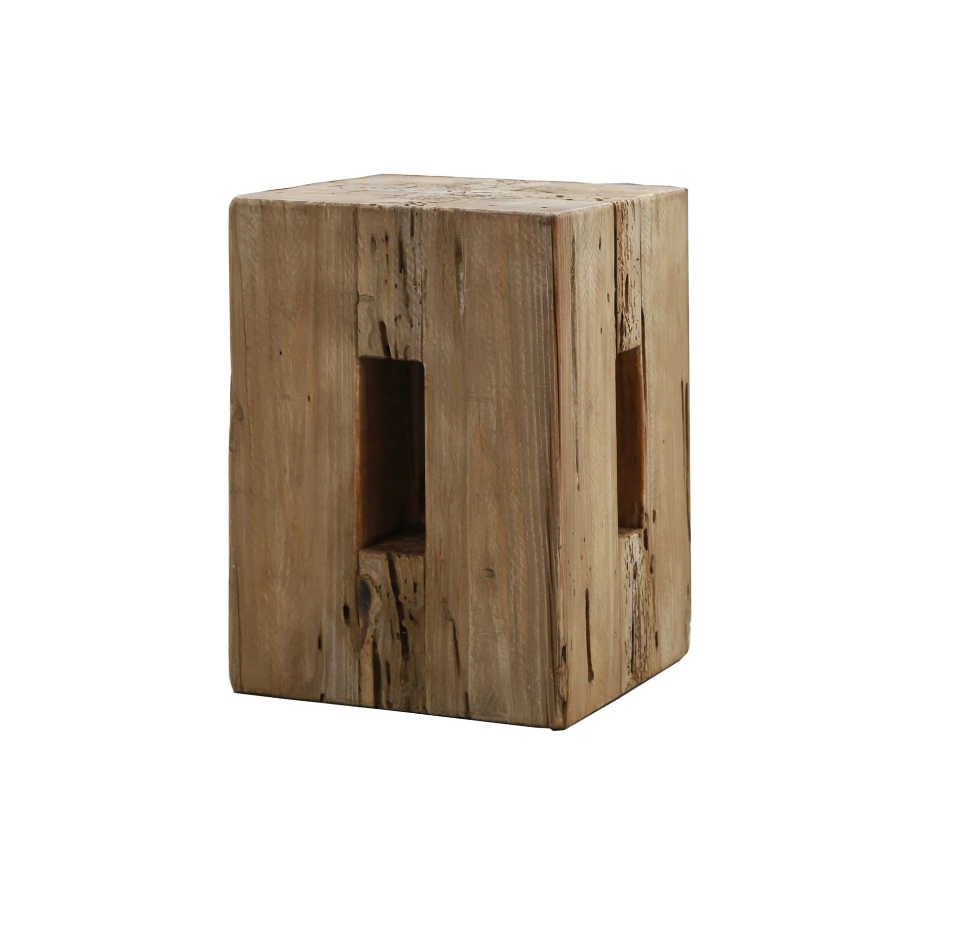 Cheap price solid wood furniture wholesale living room  recycled wood ottoman stool