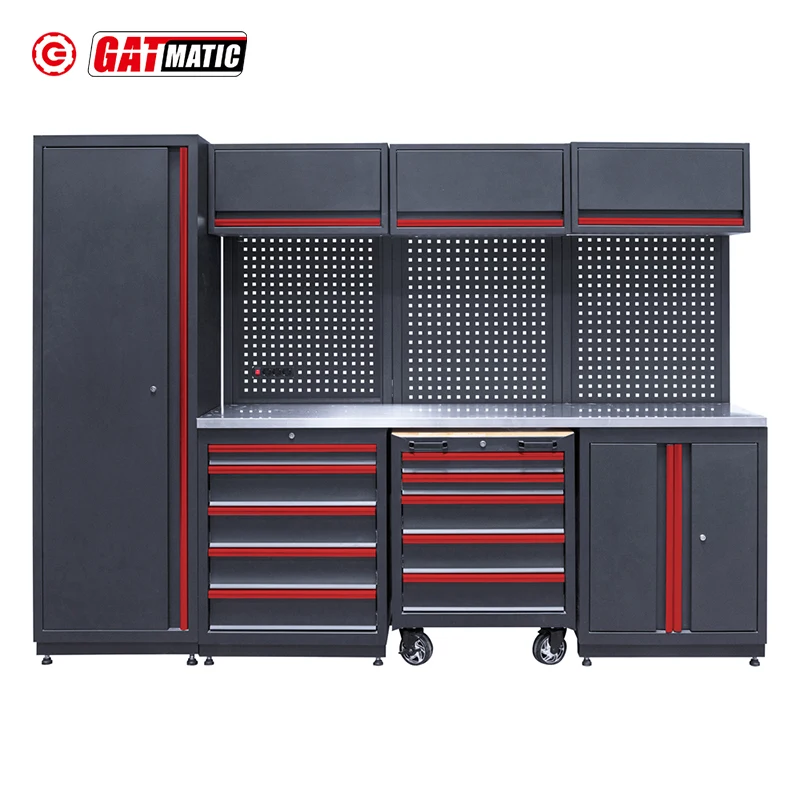 Heavy Duty Metal Steel Workstation Large Workshop With Drawer Work Bench Tool Storage Cabinet Workshop