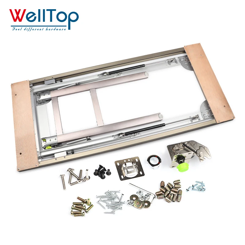 WELLTOP New Arrivals Furniture Accessories Adjustable Mount Fold Down Wall Table Hardware Hidden Frame Table Extension Mechanism