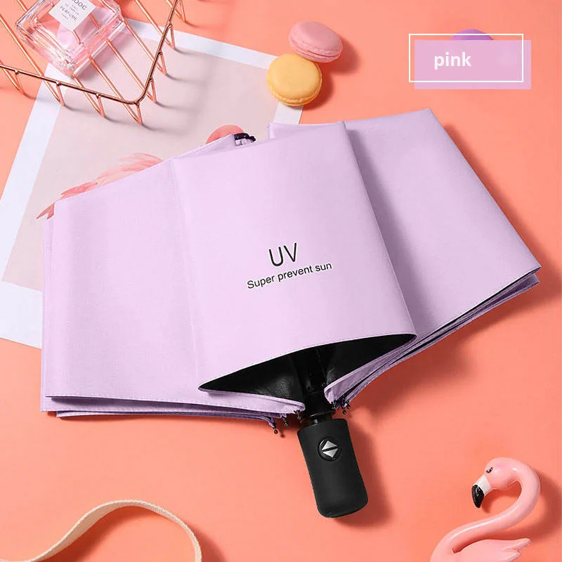 21 Inch Vinyl UV High Quality Custom Logo Folding And Portable Umbrella Advertising Printing Windproof Travel Umbrella