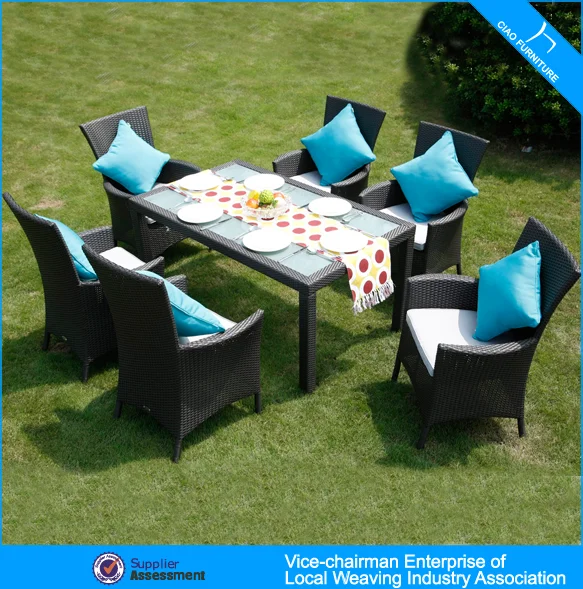 Garden patio rattan table set / dining table and chair